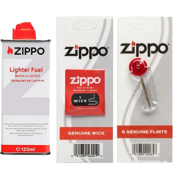 Комплект Zippo Бензин 125 мл 3141 + Кремені 2406 + Гніт 2425