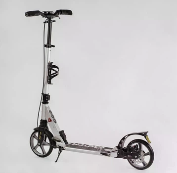 Самокат алюмінієвий Best Scooter BS-81766 (4) "Factor", ручне дискове гальмо, діаметр PU коліс - 200мм, 2 амортизатори, підсклянник