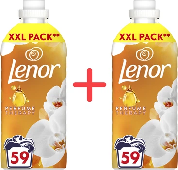 Набір кондиціонерів для білизни Lenor Золота орхідея 118 циклів прання 1.239 л + 1.239 л (8700216724081_1)
