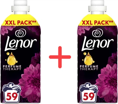 Набір кондиціонерів для білизни Lenor Квітка лотоса та діамантові фіги 118 циклів прання 1.239 л + 1.239 л (8006530218306_1)