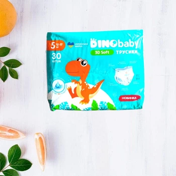Підгузки-трусики DinoBaby 3D Soft 5 12-17кг 30шт