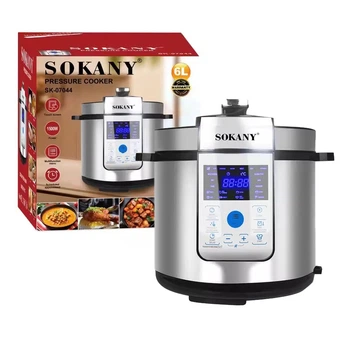 Скороварка-мультиварка Sokany 6 литров сенсорное управление пароварка приготовление под давлением (AA0989)