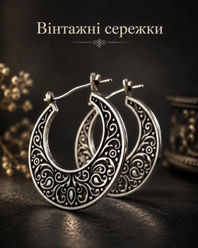 Ретро серьги с узором элегантные для девушек женщин подарок ажурный орнамент серебристый