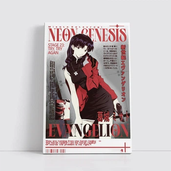 Інтер'єрна картина Євангеліон, Місато Кацураґі, Misato Katsuragi, Evangelion, NERV, аніме, 42×28 см (id6950)