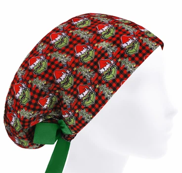 Медична шапочка жіноча HeadwearUniverse універсальна принт Грінч