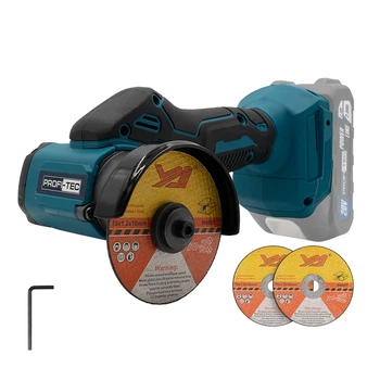 Акумуляторний універсальний різак PROFI-TEC PWS7620 (20 В, диск 76 мм, різ 22 мм) без АКБ та ЗП, коробка, 2 диска, захисний пиловідвідний кожух (007540)