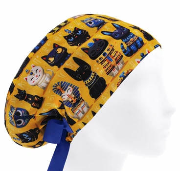 Медицинская шапочка женская HeadwearUniverse универсальная принт Коты фараона