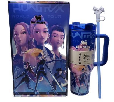 Термос термокружка Stanley Quencher H2.0 Tumbler Светится в темноте 1,18 л Huntr/X World Tour Blue Edition KT7001980