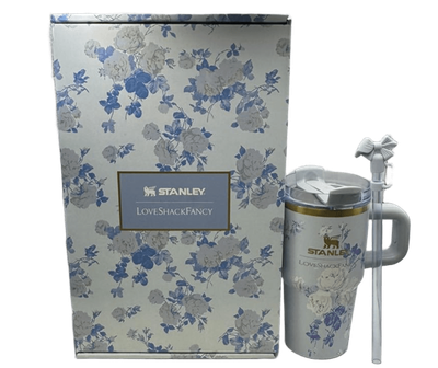 Термос термокружка Stanley Quencher H2.0 Tumbler из нержавеющей стали 0,59 л LoveShackFancy Floral Blue KT6007861