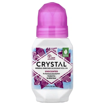 Натуральный шариковый дезодорант CRYSTAL без ароматизаторов 66 мл без спирта и алюминия