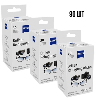 Влажные салфетки ZEISS для очков и оптики 90 шт -3(кор)*30