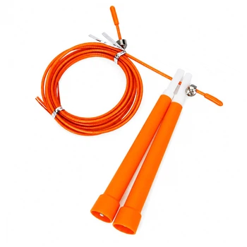 Скакалка скоростная MS 3765(Orange) 290 см ручка пластик веревка резина+металл