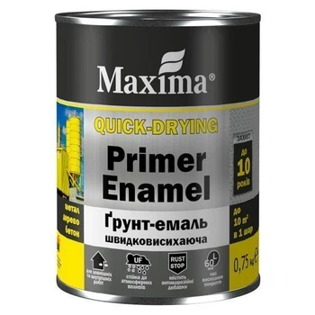 Грунт-емаль швидковисихаюча, темно-зелена, ТМ"Maxima" - 0,75 кг