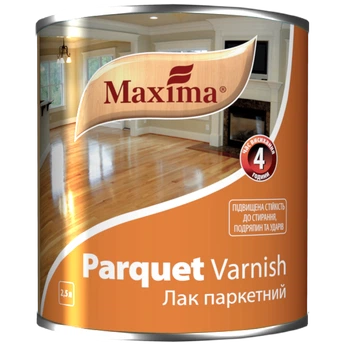 Лак паркетний - Maxima, безкольоровий глянцевий, 2.5 л
