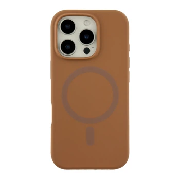 Чохол Premium Glow Silicone Case with Magsafe для iPhone 16 Pro New Brown