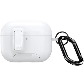 Футляр Dux Ducis Armor Series для Samsung Galaxy Buds 3 / Galaxy Buds 3 Pro с карабином, защитный кейс, ударопрочный корпус White
