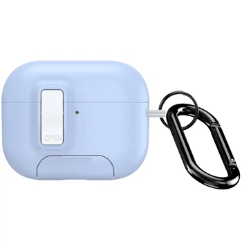 Футляр Dux Ducis Armor Series для Samsung Galaxy Buds 3 / Galaxy Buds 3 Pro с карабином, защитный кейс, ударопрочный корпус White / Blue