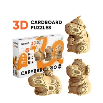 Картонный конструктор "Cartonic 3D Puzzle CAPYBARA TRIO"