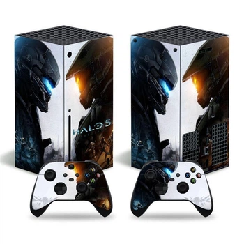 Виниловый стекер (наклейка) Halo 5 для Xbox Series X + 2 джойстика