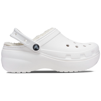 Зимние сабо на высокой платформе Crocs Classic Platform Lined Clog 37-38 р 23.2-24 см Белые 207938 M5/W7 White
