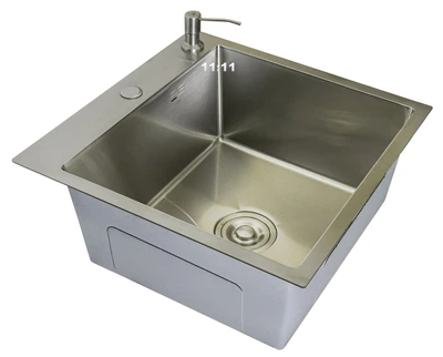 Мойка из нержавеющей стали AQUAMILL 5050 + дозатор + сифон