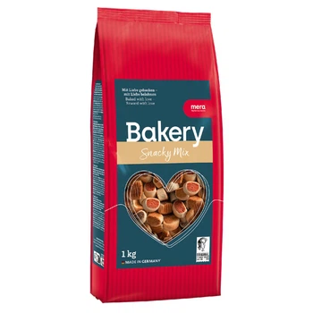 Ласощі для собак печиво м'ясні рулетики мікс MERA Snacky Mix 1 кг