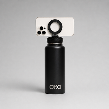 Термопляшка ОХА + MagSafe, Чорна 940 мл