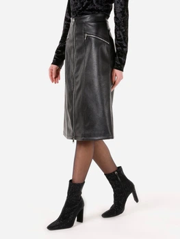 Спідниця зі штучної шкіри міді осіння жіноча Colin's CL1071189BLK 40 Black (8684112401737)
