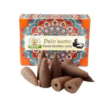 Ароматические конусы обратного потока Пало Санто Back Flow Cones Palo Santo 10 шт. в уп. Namaste Индия 8906006495975