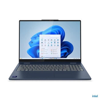 Ноутбук Lenovo IdeaPad 5 2-в-1 16IAL10 (83KS001FRM), Intel Core Ultra 7 255H / 16" / RAM 16 ГБ LPDDR5x / SSD 1 ТБ / Intel Arc Graphics / Windows 11 Home / Синій