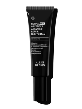 Allies of Skin Крем ночной антивозрастной с ретиналем 0.1% Retinal & Peptides Advanced Repair Night Cream 20 мл