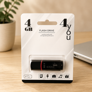 Флеш-накопичувач Usb 4Gb 4you 011 Classic series Black