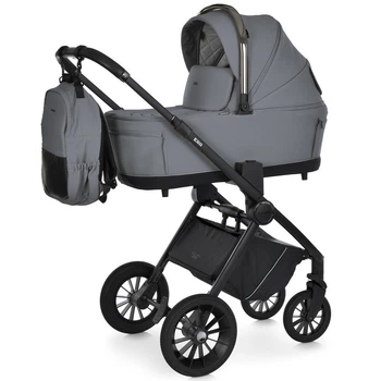 Коляска детская универсальная 2в1 EL CAMINO ERA ME 1100-2 Medium Gray (люлька, прогулочный блок)