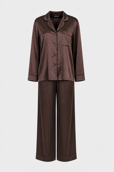 Жіноча шовкова піжама BOBRAND "Chocolate brownie" - 2XL