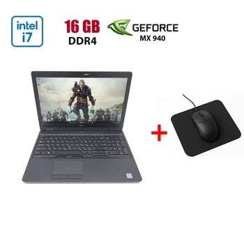 Ноутбук Dell Latitude 5580 / 15.6" (1920x1080) IPS / Intel Core i7-7820HQ (4 (8) ядра по 2.9 - 3.9 GHz) / 16 GB DDR4 / 256 GB SSD / nVidia GeForce 940MX, 2 GB GDDR5, 64-bit / WebCam / HDMI б/в + Подарунок Мишка та килимок