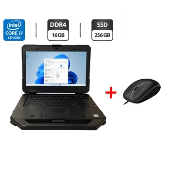 Защищенный ноутбук Dell Latitude 5414 Rugged / 14" (1366x768) TN / Intel Core i7-6600U (2 (4) ядра по 2.6 - 3.4 GHz) / 16 GB DDR4 / 256 GB SSD / Intel HD Graphics 520 / Fingerprint б/у + Подарок Проводная мышь / USB
