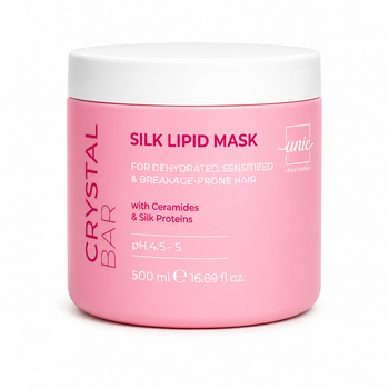 Маска для сухих и повреждённых волос Unic Professional Crystal Bar Silk Lipid Mask, 500 мл