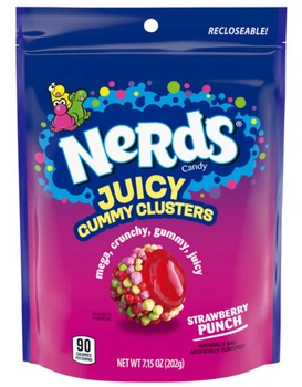 Конфеты Nerds Juicy Gummy Clusters Strawberry Punch Candy 202г
