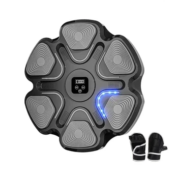 Интерактивная боксерская мишень настенная с музыкой, Bluetooth и LED сенсорными панелями тренажер для бокса + перчатки (PD3033)
