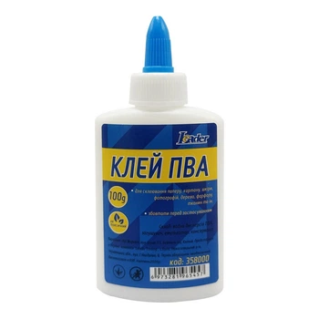 Клей канцелярський ПВА Leader ковпачок-дозатор, 100 грам