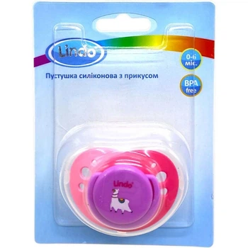 Пустушка з прикусом. До 6 міс (лама) Lindo (258693)