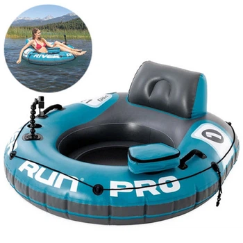 Надувной круг шезлонг Intex, River Run, серия Sports, 140х132 см (IP-175150)