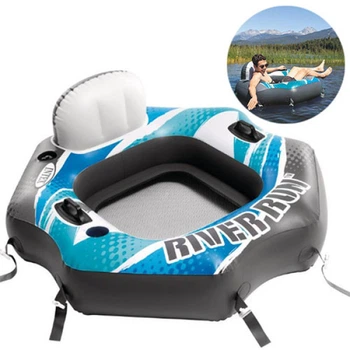 Надувной круг шезлонг Intex, River Run, серия Sports, 130х126 см (IP-175109)
