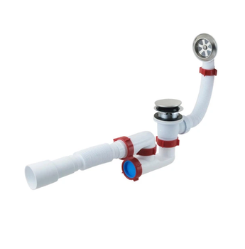 Сифон для ванны Polmark PM 40 SF 30 12 1 1/2" пластик белый