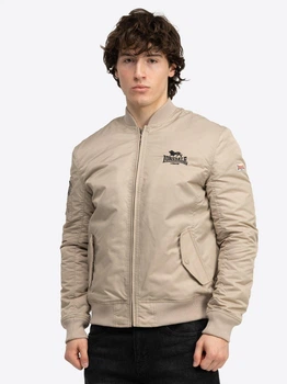 Бомбер чоловічий Lonsdale TERN HILL 117090-8356 3XL Sand/Black (4255581575584)