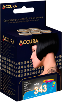 Zestaw tuszy Accura 343 do HP 3 szt Cyan/Magenta/Yellow (C8766EE)