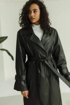 Шкіряний тренч 2144,5636 Seventeen Чорний L/XL (2144.5636)