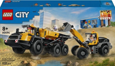 Конструктор LEGO City Самосвал и фронтальный ковшовый погрузчик 1832 детали (60494)