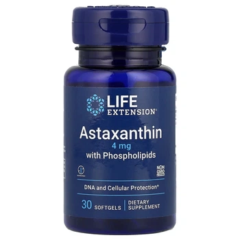 Астаксантин с фосфоліпідами (Astaxanthin with Phospholipids) 4 мг 30 капсул (LEX-19233)