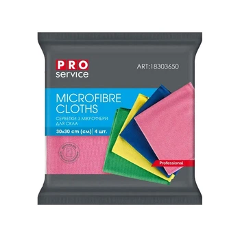 Салфетка из микрофибры PROservice Pure Glass для стекла 4 шт
